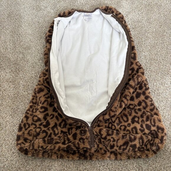 Pottery Barn Baby Halo Sleep Sack Small 0-6 months Leopard Print Cozy - Picture 7 of 8